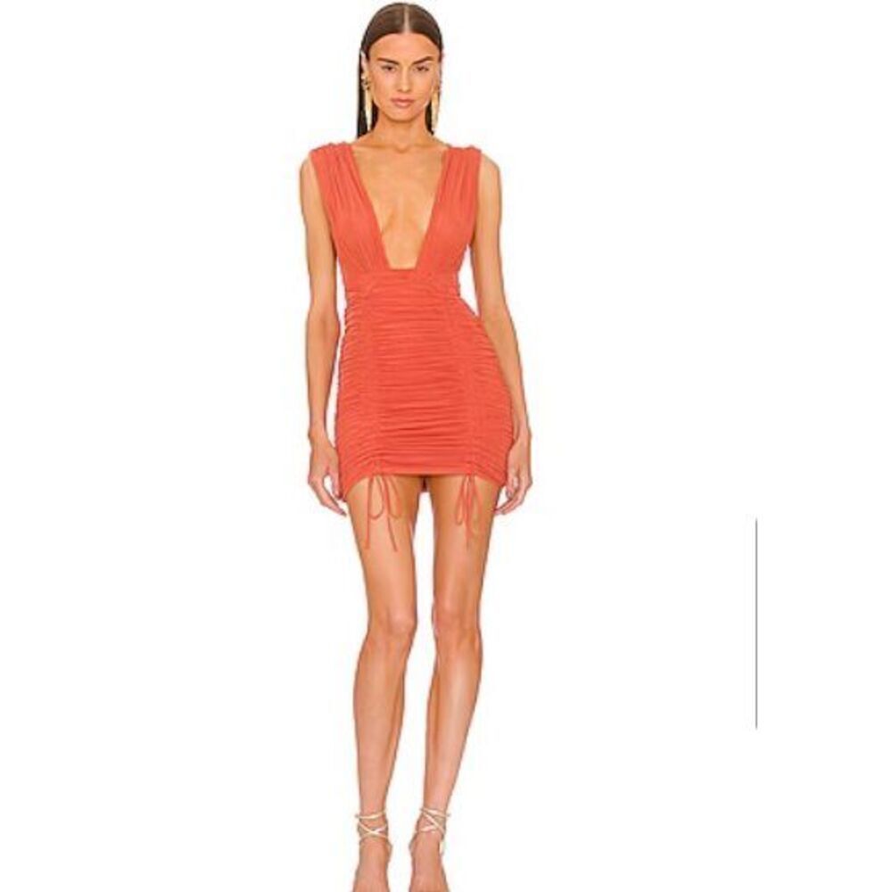 Michael Costello x REVOLVE Coen Mini Dress Orange Nwt Size Small
